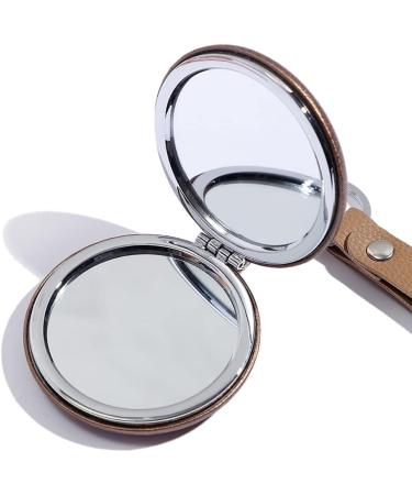 UUYYEO Compact Mirror Keychain - Portable Round Makeup Mirror for Women Girls - Rose Golden - Buy Online on GoSupps.com