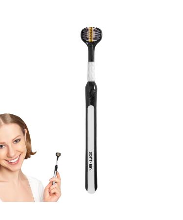 Eastuy Schwarz Three-Sided Toothbrush for Special Needs | Non-Slip Sensory Tooth Cleaner for Family - Soft Bristles for Men & Women - Buy Online on GoSupps.com