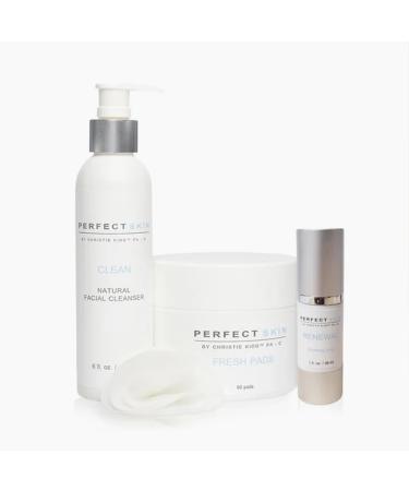 PERFECT SKIN BY CHRISTIE KIDD PA-C Trio Skincare Bundle | Cleanse Refresh & Renew Your Skin | Daily Essentials for Smooth Bright and Hydrated Perfect Skin TRIO Small