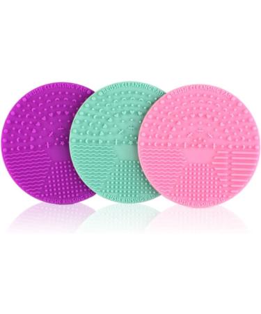 DOITOOL Makeup Brush Cleaner Pad Makeup Brush Washing Mat Silicone Makeup Cleaning Brush Scrubber Makeup Brush Cleaner Brush Cleaner Silicone Makeup Brush Cleaner Accessories Round 10*10cm Green - Buy Online on GoSupps.com