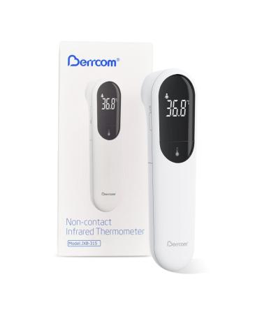Berrcom Forehead Thermometer For Adults And Children New Dual Probe Technology Infrared Thermometer No-Touch Digital Baby Thermometer with Vibration Alarm LED Display C/ F Switch Dual Probe Thermometer
