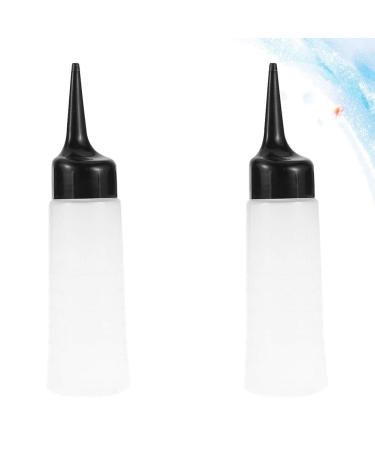 2 Pack Hair Dye Bottles | Refillable Shampoo & Dry Cleaning Containers for Salon - Black & White - Buy Online on GoSupps.com