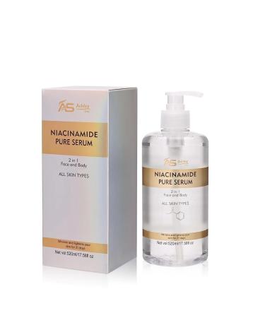 ASHLEYSHINE NIACINAMIDE Pure Serum Moisturizes Skin 2 in 1 for Face and Body 520ml / 17.58fl oz