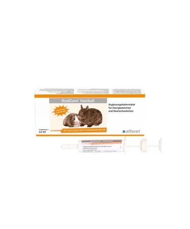 Alfavet Rodicare Hairball supplementary feed for dwarf rabbits and guinea pigs promotes the excretion of hair balls 3 injectors of 12 ml - Buy Online on GoSupps.com