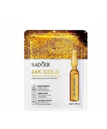 24K GOLD AMPOULE SERUM MASK de 5 mascarillas faciales hidratantes de alta calidad m scaras faciales suaves para todo tipo de piel mascarilla hidratante de larga duraci n cuidado de la piel