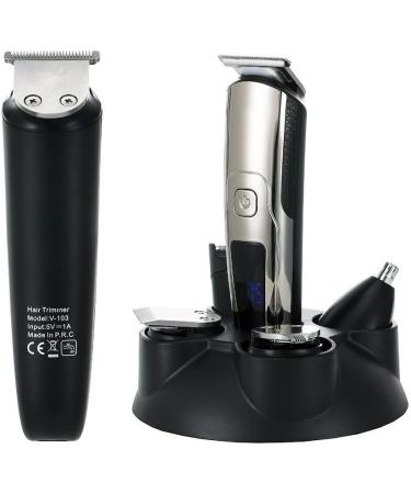 Buy 5-in-1 Hair Clippers for Men - Multifunctional Electric Trimmer with LCD Display USB Rechargeable & Washable Nose Hair Clipper | International Shipping Available - Buy Online on GoSupps.com
