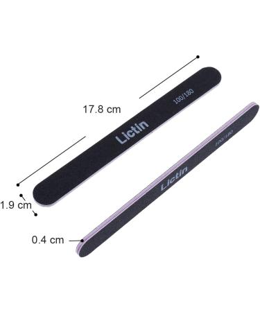 Lictin Pack of 16 Professional Nail Files Washable Double Sided Emery Board (100/180 Grit) White 16 Count - Buy Online on GoSupps.com