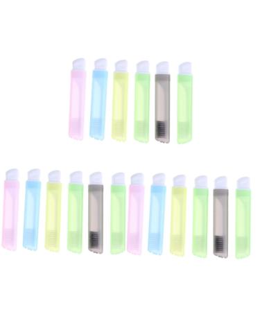 Healeeved 18 pc foldable portable toothbrush travel hiking toothbrush toothbrush holder for outside ultra-hooded toothbrush camping toothbrush.