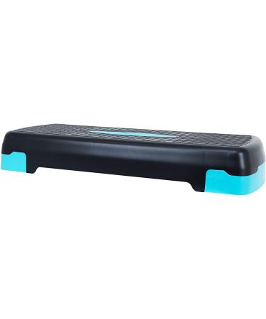BalanceFrom Adjustable Aerobic Stepper Step Platform Trainer - Black/Blue | Fitness Workout Equipment - Buy Online on GoSupps.com