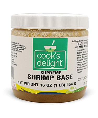 Cook's Delight Shrimp Soup Base, Instant Shrimp Stock, Bouillon, Shrimp Broth, Gluten Free, Zero Trans Fat, Seafood Flavor, Makes 5-1/2 Gallons Shrimp Soup Stock