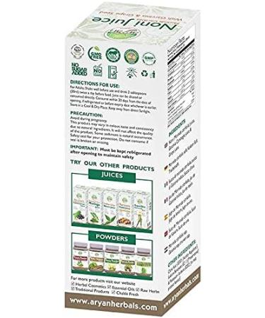 Aryan Herbal Noni (Mulberry) | Morinda Citrifolia Juice for Improve Energy & Body Health Vegetarian Juice Suitable for Vegetarians Balanced Immune System | No Additives - 1000ml - Buy Online on GoSupps.com