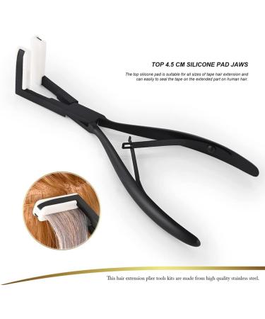 TRITAM Tape in Hair Extensions Pliers Multifunctional Film Pliers Hair Extension Pliers Stainless Steel Flat Surface Extensions Tape Sealing Clamp Pliers Tool - Buy Online on GoSupps.com