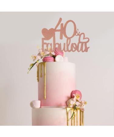 Fabulous Cake Topper Fabulous 40th Birthday Cake Topper Fabulous Birthday Cake Topper Fabulous Cake Decorations Rose Gold Cake Decoration For Women Men Birthday Anniversary Party Wedding - Buy Online on GoSupps.com