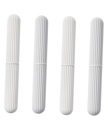 Beavorty 4 Pieces Toothbrush Storage Case Portable Toothbrush Case