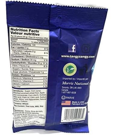 TANGY ZANGY -2 x 127g Bags of Sour Blue Raspberry Squares - Buy Online on GoSupps.com