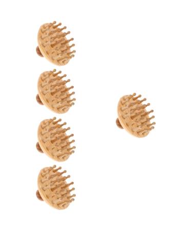 Magiclulu 5st massage comb from beech portable comb women circulating all -body massager hair shampoo wide tooth comb relaxation massage curve comfortable comb