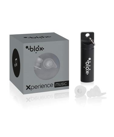 Blox Xperience Music - Best Reusable & Washable Earplugs - Acoustic Filter - Zero Loss of Quality - Concerts  Musicians  Festivals   Transparent - 1 Pair