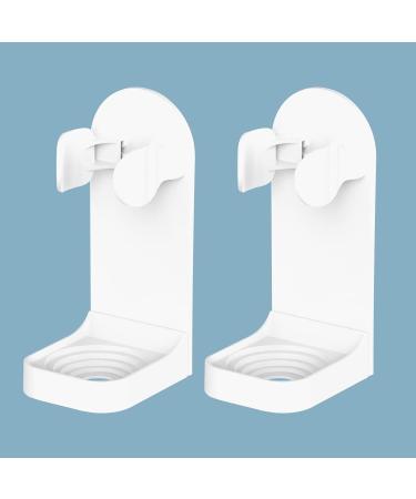 2-Piece Electric Toothbrush Holder Set | Adhesive Organizer for Bathroom | Self-Adhesive White Toothbrush Holders - Buy Online on GoSupps.com
