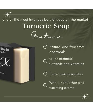 Turmeric Soap 120g - Shea Butter Natural Plant-Based Moisturizing - Best for Skin Health - Buy Online on GoSupps.com