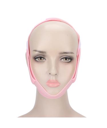 V-Face Firming Bandage | Facial Slimming Belt & Face Tightening Lifting Belt - Pink - Soft Silicone Double Chin Reducer - Buy Online on GoSupps.com