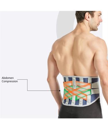 Lordosis Support Belt for Back Pain Relief - Intervertebral Disc Orthopedics Waist Decompression with Removable Double-Pull Belts & Steel Rails | Unisex XXL Gray - Buy Online on GoSupps.com