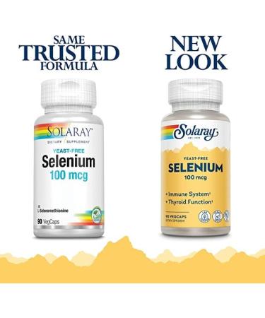 Solaray Yeast Free Selenium 100mcg - Immune & Thyroid Support | Enhanced Absorption | 90 VegCaps (Pack of 2) - Global Shipping Available - Buy Online on GoSupps.com