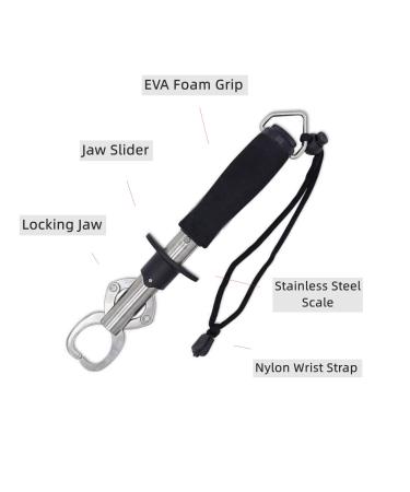 Professional Fish Gripper with Scale Stainless Steel Fish Holder Grabber 33 Pound Fish Lip Grip Boga Grip Fishing Tool - Buy Online on GoSupps.com