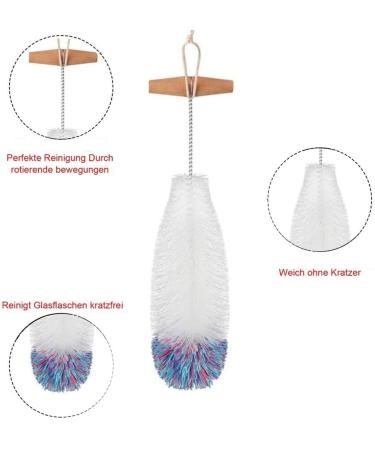 Tvnakdfq Cleaning Brush Soda Bottle Brush Wooden Handle Brush Glassware Jar Cleaner Kitchen Cleaning Tool - Buy Online on GoSupps.com