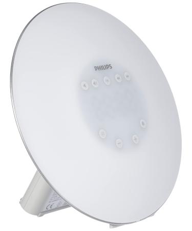 Philips Wake-up Light LED sunrise function 2 natural alarm tones silver HF3506/05