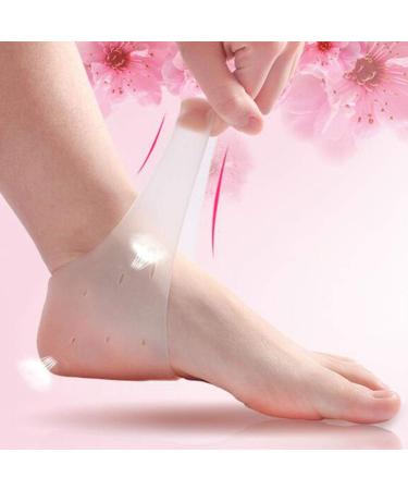 Brillistar Silicone Gel Socks - 2 Pair Heel & Ankle Sleeve for Plantar Fasciitis Relief | Comfortable Foot Pain Relief for Men & Women - Buy Online on GoSupps.com