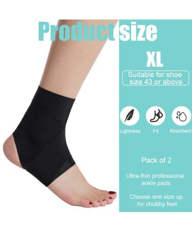 Lightweight Adjustable Lace-up Ankle Support Braces for Injury Recovery - Compression Relief for Men & Women - X-Large Black - Buy Online on GoSupps.com