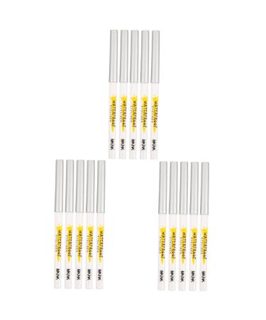 Healeved 15 Pcs White Lying Silkworm Pen Eye Makeup Pencils Eye Makeup Tools Eye Shadow Makeup Cosmetics Abs