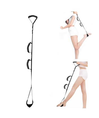 Adjustable Leg Lifter Strap Rigid Foot Straps with Hand Grips and Soft Feet Pad Suitable for Hip Knee Replacement Recovery Aids Elderly Disability Surgery Recovering Mobility Aid for Bed Wheelchair
