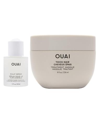 OUAI Scalp & Hair Treatment Bundle Serum - 2 Fl Oz. -  and Masque for Moisturized - 8 Fl Oz.