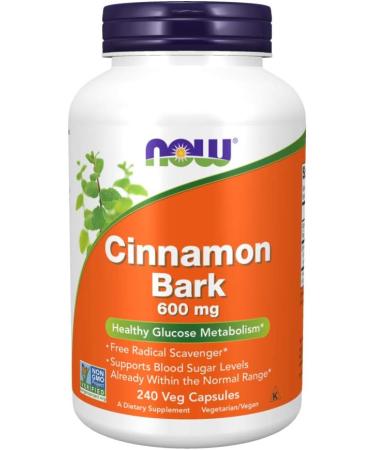 Now Foods Cinnamon Bark 600 mg 240 Veg Capsules