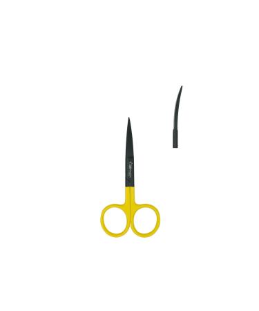 Fly Tying Hair Scissors 4.5 Inch Yellow - Curved