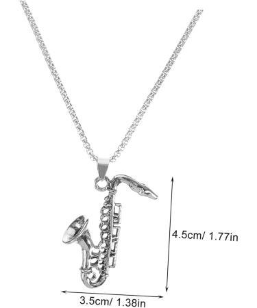 Parliky Saxophone Pendant Necklace A Necklace Charm Necklace Women Pendant Necklace Jewelry Miss Fashion - Buy Online on GoSupps.com