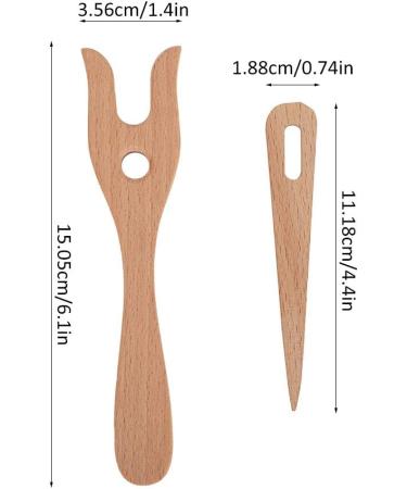 Yosoo Health Gear Lucet Fork - Wooden DIY Weaving Tool for Bracelet and Necklace Making - Buy Online on GoSupps.com