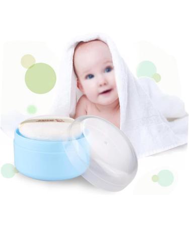 TOYANDONA 4pcs Body Powder Puff Box Travel Container | Baby Makeup Powder Puff Cushion | Charming Blue Plastic 8x8x6cm - Buy Online on GoSupps.com