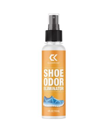 CleanKicks Odor Eliminator Spray, Deodorizes & Removes Bad Smells, Boots, Cleats, Sneakers, Easy to Store, 4oz Bottle