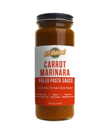 KC Natural - No Tomato Carrot Marinara Sauce - Pizza Sauce - Pasta Sauce - Paleo And AIP Friendly - 16 oz 1 Pound (Pack of 1)