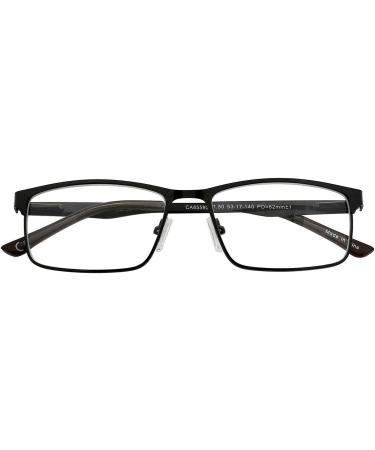 Amcedar 5-Pack Reading Glasses Men Metal Frame Rectangle Style Stainless Steel Material Spring Hinges Includes Computer Readers +2.50 +2.50 Magnification (Pack of 5) 5 Pairs Mix - Buy Online on GoSupps.com