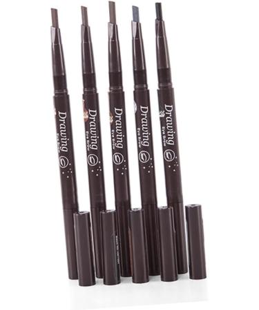Balacoo 2pcs 2 1 Eyebrow Pencil Black Eyebrow Brush Eyebrow Pencil Brush Written Five Colors To Rotate 1 count (Pack of 1) As Shownx2pcs - Buy Online on GoSupps.com