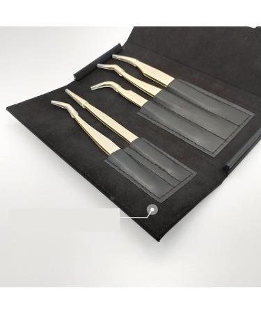 JIHUOO Black Eyelash Tweezers Case | Portable Storage Box for Eyelash Tweezers | Empty Tweezers Container Bag - International Shipping - Buy Online on GoSupps.com