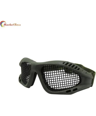 MarketBoss Steel Mesh Airsoft Goggles for Eye Protection - Army Green - Buy Online on GoSupps.com