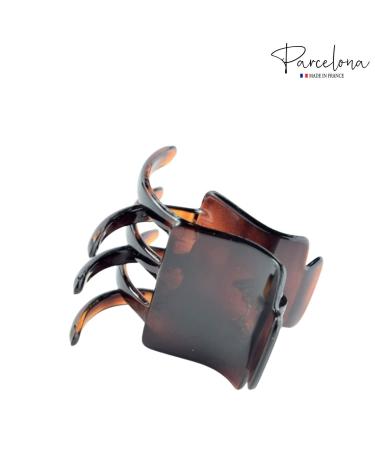 Parcelona French Square Tortoise Cellulose Acetate Hair Claw Clip - 1 3/4 inch - Buy Online on GoSupps.com