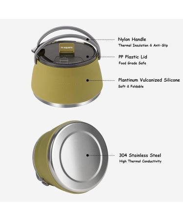 YWHWXB 1L Portable Folding Silicone Camping Kettle | Outdoor Tea & Coffee Pot for Hiking, Fishing, Backpacking | Road Trip Essential - Buy Online on GoSupps.com