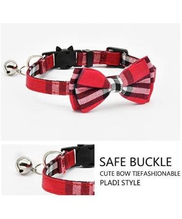 AIXI Cat Collar Breakaway with Bow Tie & Bell 2 Pack - Adjustable 7.8-10.5 Inch - Pink & Red - Buy Online on GoSupps.com