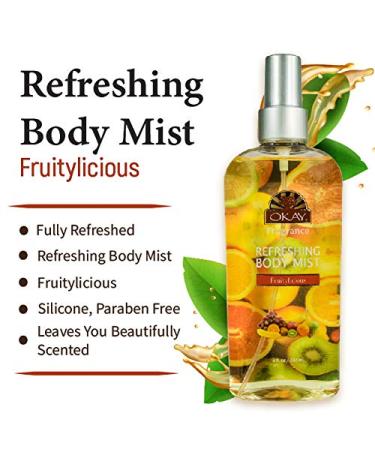 OKAY FRUITYLICIOUS REFRESHING BODY MIST 8oz / 237ml - Buy Online on GoSupps.com