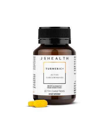 JSHealth Turmeric Curcumin Supplement - Turmeric Supplement for Joint Support - Contains Bioavailable Curcumin C3 Complex - 30 Servings